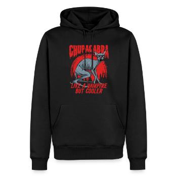 Chupacabra Like A Vampire But Cooler - Männer Premium Bio Hoodie - Schwarz - Vorne - Nico (187cm)