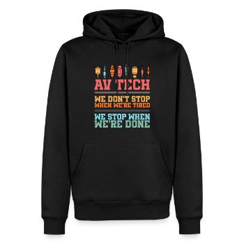 Audiovisual Technician AV Tech - Men’s Premium Organic Hoodie - black - Front - Nico (187cm)
