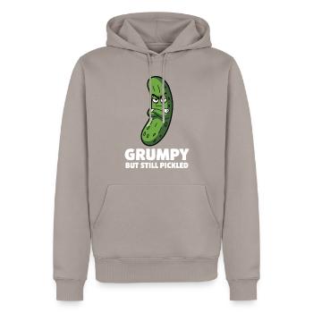 Gewürzgurke Essiggurke - Männer Premium Bio Hoodie - Taupe - Vorne - Nico (187cm)