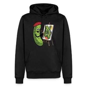 Gewürzgurke Essiggurke - Männer Premium Bio Hoodie - Schwarz - Vorne - Nico (187cm)