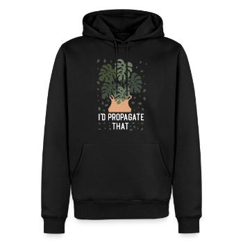 Plant Lover Gardening Monstera I'd - Männer Premium Bio Hoodie - Schwarz - Vorne - Nico (187cm)