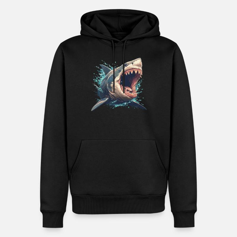 Requins Requin - Sweat à capuche Premium bio Homme - noir