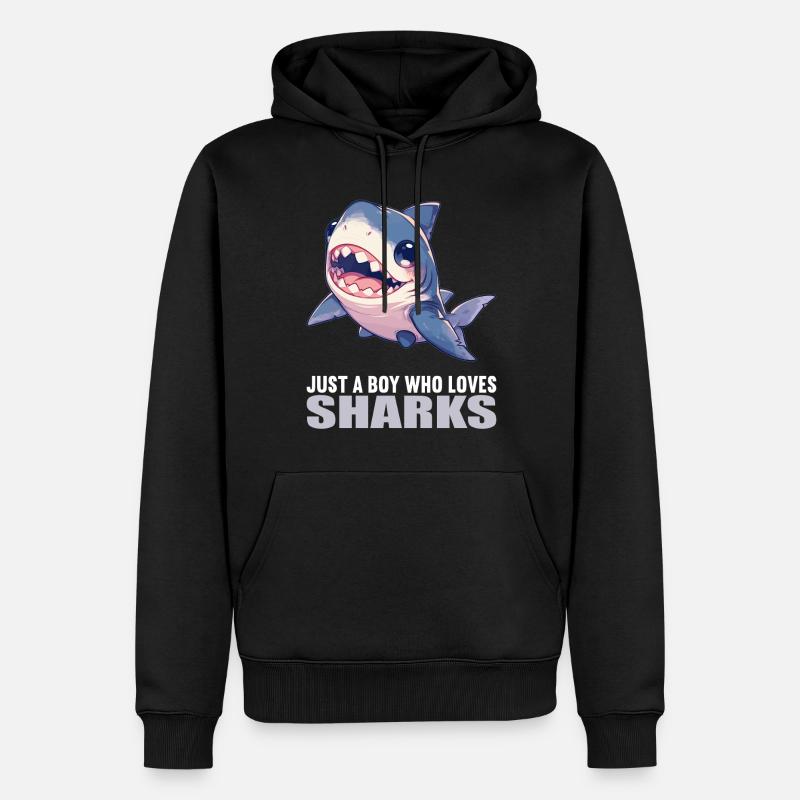 Requins Requin - Sweat à capuche Premium bio Homme - noir