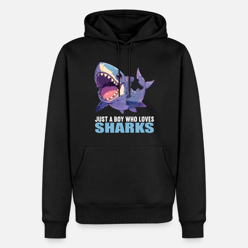 Requins Requin - Sweat à capuche Premium bio Homme - noir