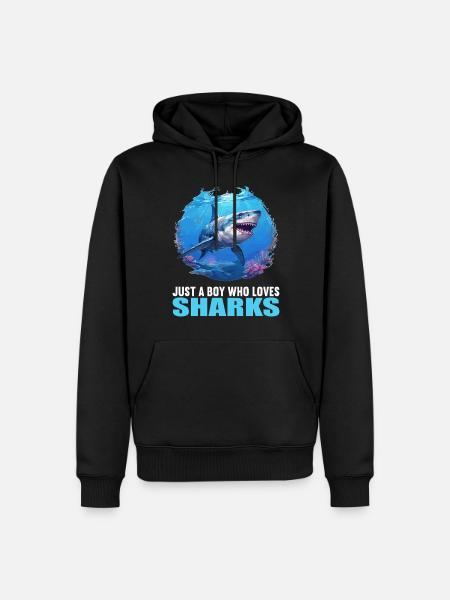 Requins Requin - Sweat à capuche Premium bio Homme - noir