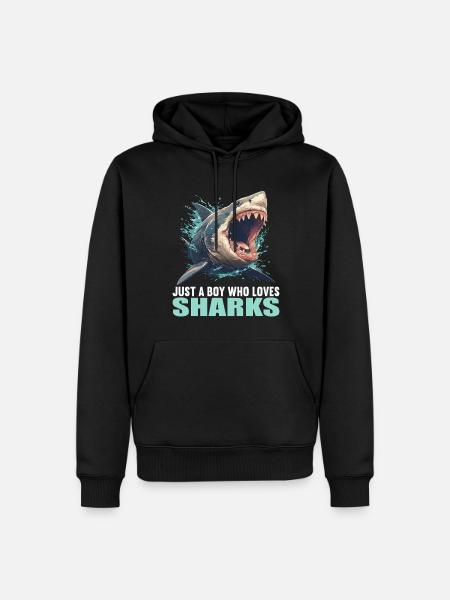 Requins Requin - Sweat à capuche Premium bio Homme - noir