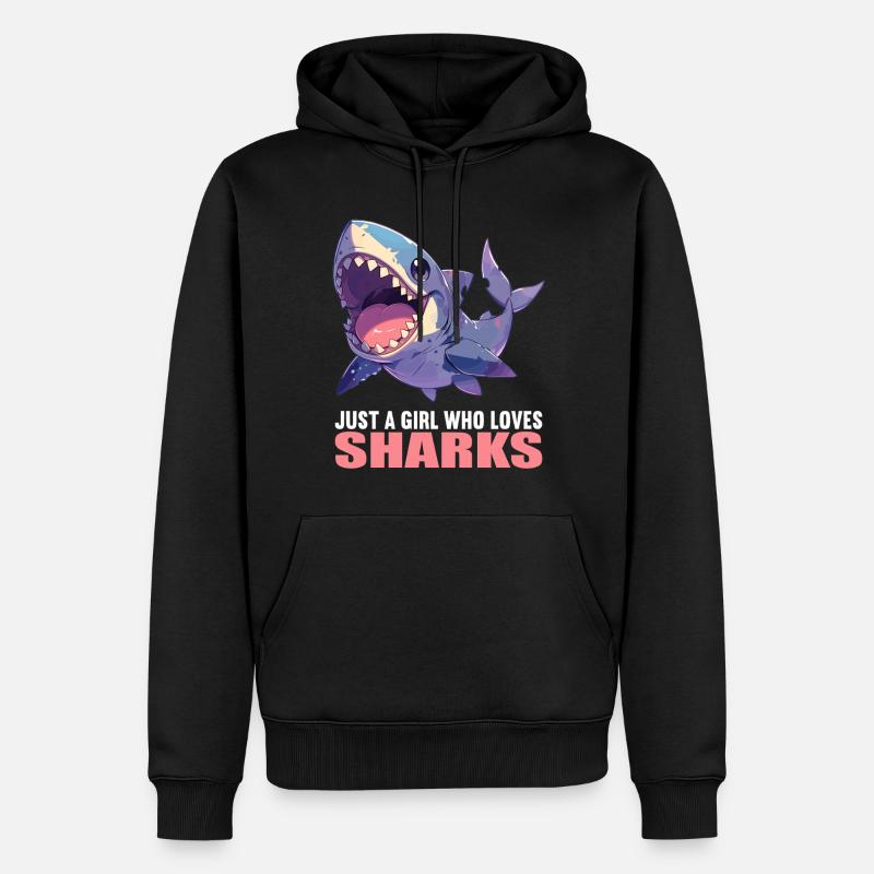 Requins Requin - Sweat à capuche Premium bio Homme - noir