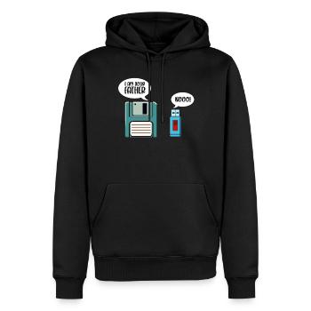 Programmeur, Codage informatique, Développeur de logiciels - Sweat à capuche Premium bio Homme - noir - Devant - Nico (187cm)
