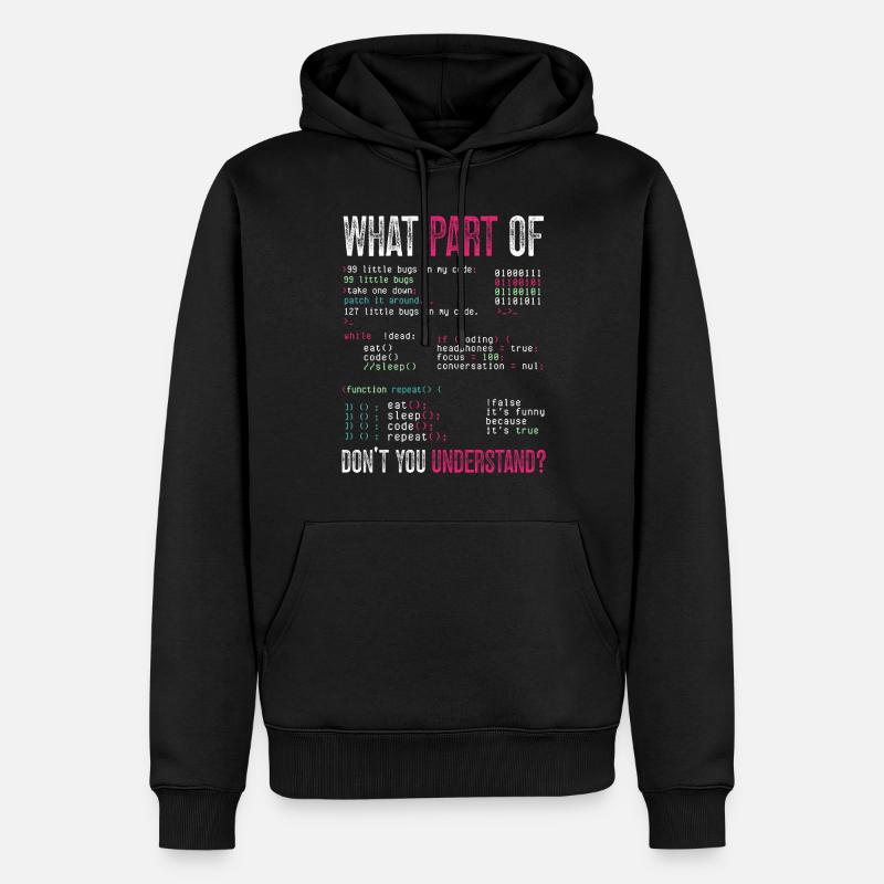Programmierer Computercodierungssoftwareentwickler - Männer Premium Bio Hoodie - Schwarz