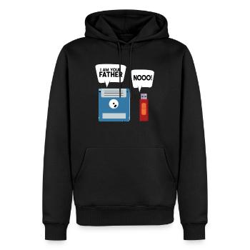 Programmeur, Codage informatique, Développeur de logiciels - Sweat à capuche Premium bio Homme - noir - Devant - Nico (187cm)
