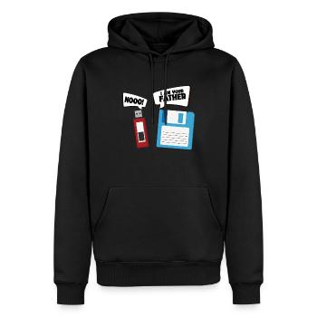 Programmeur, Codage informatique, Développeur de logiciels - Sweat à capuche Premium bio Homme - noir - Devant - Nico (187cm)