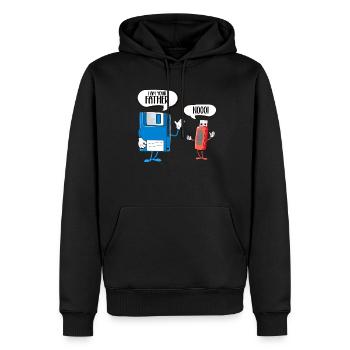 Programmeur, Codage informatique, Développeur de logiciels - Sweat à capuche Premium bio Homme - noir - Devant - Nico (187cm)