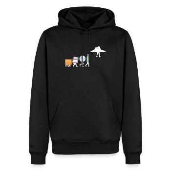 Programmeur, Codage informatique, Développeur de logiciels - Sweat à capuche Premium bio Homme - noir - Devant - Nico (187cm)
