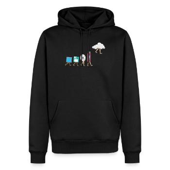 Programmeur, Codage informatique, Développeur de logiciels - Sweat à capuche Premium bio Homme - noir - Devant - Nico (187cm)
