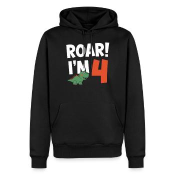 Décorations de fête de dinosaures - Sweat à capuche Premium bio Homme - noir - Devant - Nico (187cm)