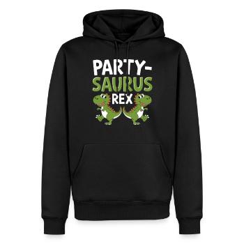 Décorations de fête de dinosaures - Sweat à capuche Premium bio Homme - noir - Devant - Nico (187cm)