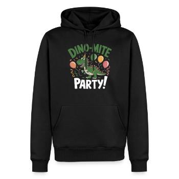Décorations de fête de dinosaures - Sweat à capuche Premium bio Homme - noir - Devant - Nico (187cm)