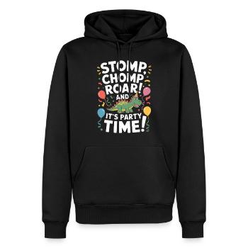 Décorations de fête de dinosaures - Sweat à capuche Premium bio Homme - noir - Devant - Nico (187cm)