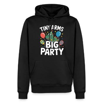 Décorations de fête de dinosaures - Sweat à capuche Premium bio Homme - noir - Devant - Nico (187cm)