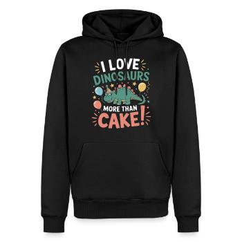 Décorations de fête de dinosaures - Sweat à capuche Premium bio Homme - noir - Devant - Nico (187cm)