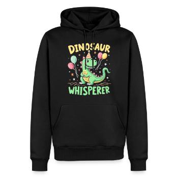 Décorations de fête de dinosaures - Sweat à capuche Premium bio Homme - noir - Devant - Nico (187cm)