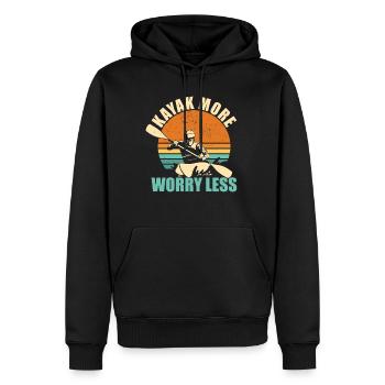 Kajak More - Männer Premium Bio Hoodie - Schwarz - Vorne - Nico (187cm)