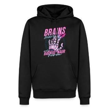 Computerlinguist Brains Beauty And Backus Naur - Männer Premium Bio Hoodie - Schwarz - Vorne - Nico (187cm)