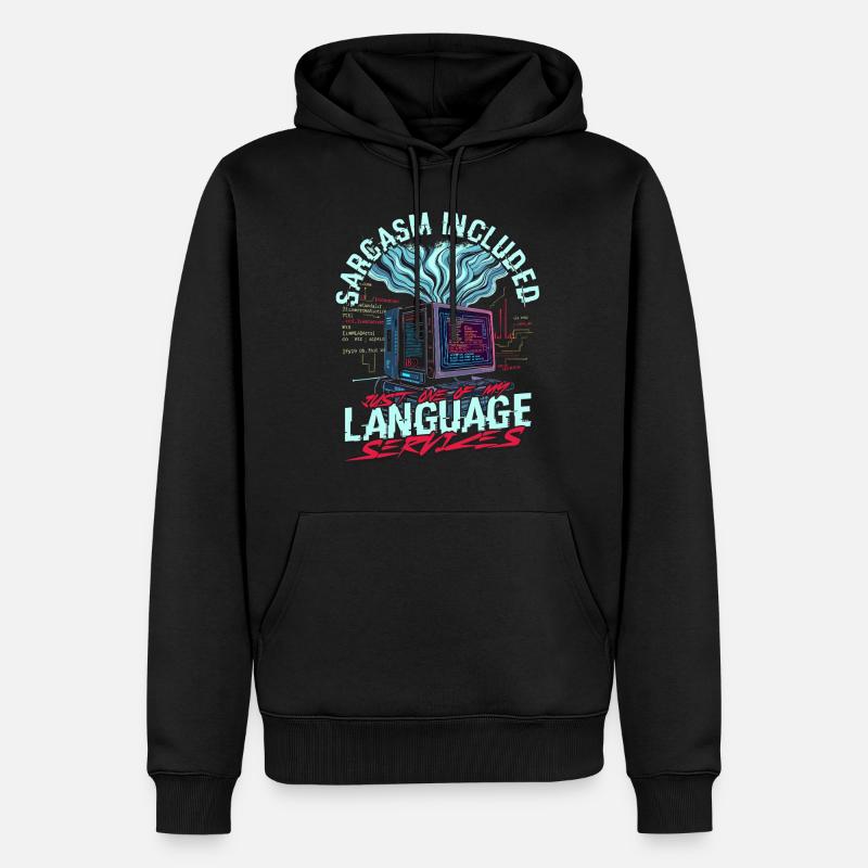 Computerlinguist - Männer Premium Bio Hoodie - Schwarz