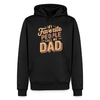 Geschenke Zum Vatertag Für Papa - Männer Premium Bio Hoodie - Schwarz - Vorne - Nico (187cm)