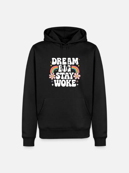 Woke - Men’s Premium Organic Hoodie - black