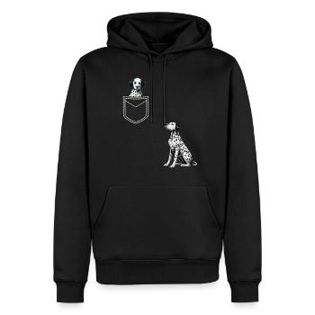 Dalmatiner Hunde Liebhaber Hundebesitzer - Männer Premium Bio Hoodie - Schwarz - Vorne - Nico (187cm)