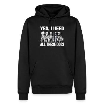 Dalmatiner Hunde Liebhaber Hundebesitzer - Männer Premium Bio Hoodie - Schwarz - Vorne - Nico (187cm)