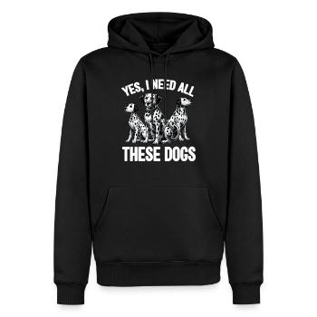 Dalmatiner Hunde Liebhaber Hundebesitzer - Männer Premium Bio Hoodie - Schwarz - Vorne - Nico (187cm)