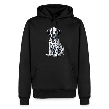 Dalmatiner Hunde Liebhaber Hundebesitzer - Männer Premium Bio Hoodie - Schwarz - Vorne - Nico (187cm)