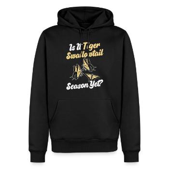 Ist Es Schon Tiger Swallows -Saison? - Männer Premium Bio Hoodie - Schwarz - Vorne - Nico (187cm)