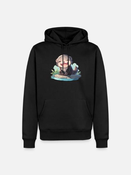 Vison Vison - Sweat à capuche Premium bio Homme - noir