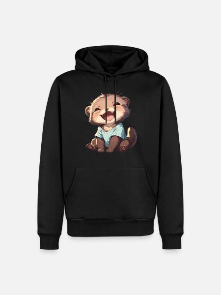 Vison Vison - Sweat à capuche Premium bio Homme - noir