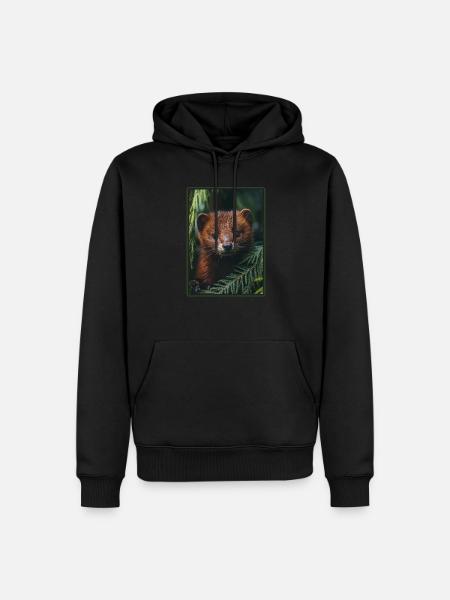 Nerze Nerz - Männer Premium Bio Hoodie - Schwarz