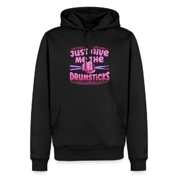Cardio Drummer Kardio Trommeln - Männer Premium Bio Hoodie - Schwarz - Vorne - Nico (187cm)