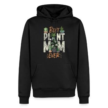 Amoureux des plantes Jardinage Maman Best - Sweat à capuche Premium bio Homme - noir - Devant - Nico (187cm)
