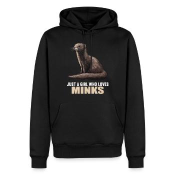 Nerze Nerz - Männer Premium Bio Hoodie - Schwarz - Vorne - Nico (187cm)
