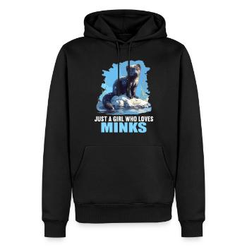 Nerze Nerz - Männer Premium Bio Hoodie - Schwarz - Vorne - Nico (187cm)