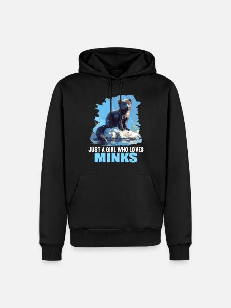 Vison Vison - Sweat à capuche Premium bio Homme - noir