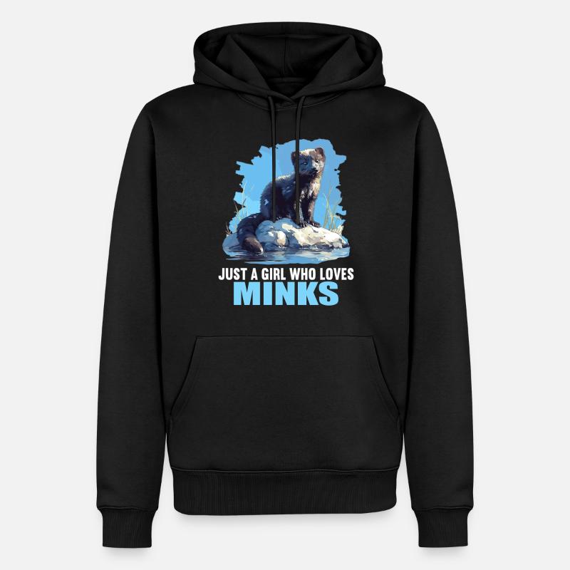 Nerze Nerz - Männer Premium Bio Hoodie - Schwarz