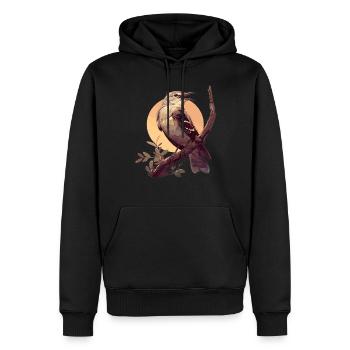 Spottdrosseln Spottdrossel - Männer Premium Bio Hoodie - Schwarz - Vorne - Nico (187cm)