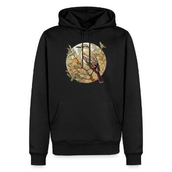 Spottdrosseln Spottdrossel - Männer Premium Bio Hoodie - Schwarz - Vorne - Nico (187cm)