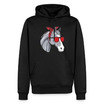 Ich Liebe Meinen Percheron An Die Scheune Und - Männer Premium Bio Hoodie - Schwarz - Vorne - Nico (187cm)