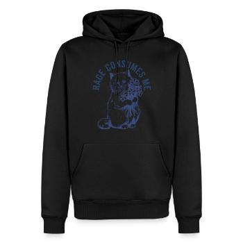 Rage Consumes Me Cat - Männer Premium Bio Hoodie - Schwarz - Vorne - Nico (187cm)