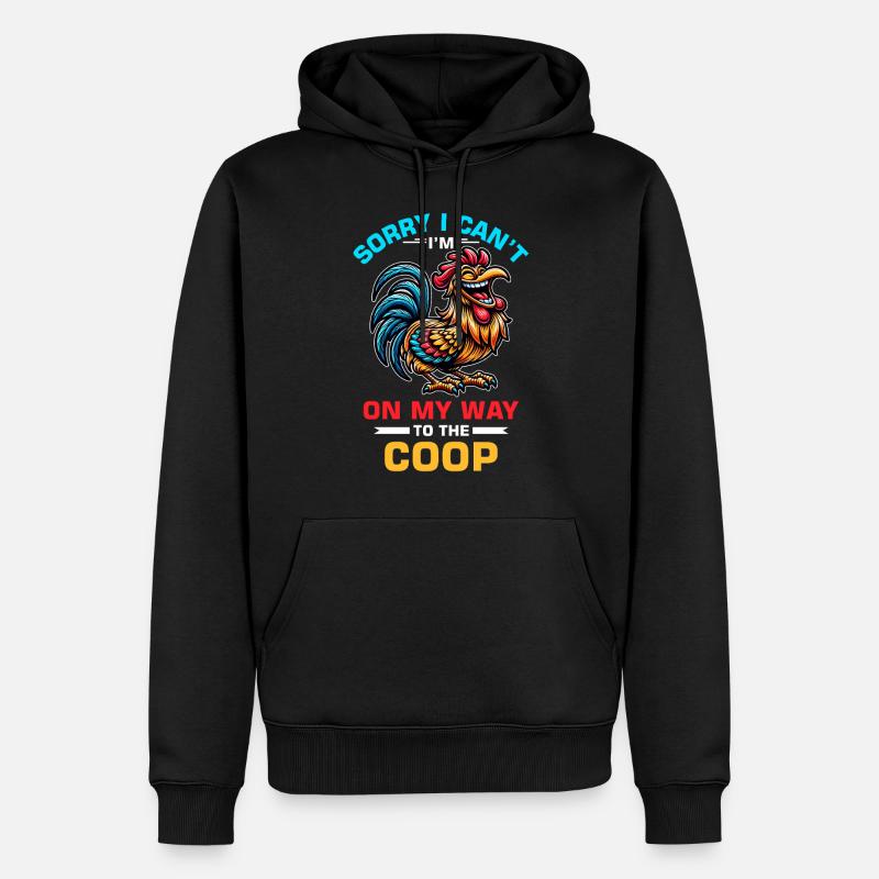 Poulets Poulets - Sweat à capuche Premium bio Homme - noir
