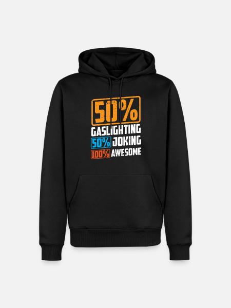 Echtes Professionelles Gaslighting - Männer Premium Bio Hoodie - Schwarz